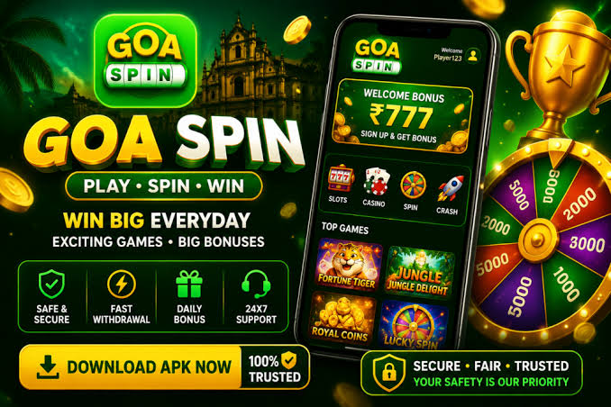 Goa Spin Download (Sing-up Bonus Rs.100) Withdrawal Rs. 500